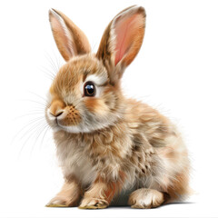 Obraz premium Cute Fluffy Bunny Portrait - Adorable Baby Rabbit with Big Eyes