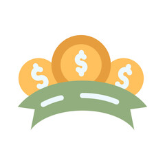 money dollar celebration flat style