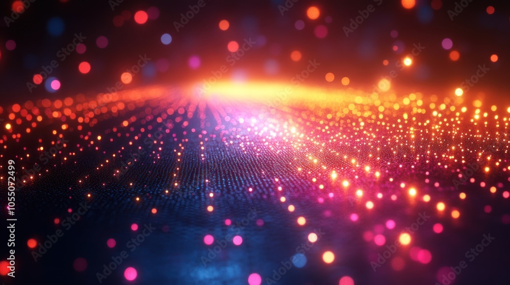 Poster Abstract Background with Glowing Lights and a Gradient of Colors