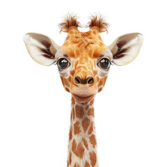 Obraz premium Close-up Portrait of a Curious Giraffe