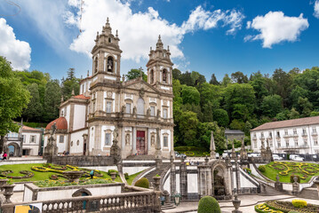 Famous baroque basilica Bom Jesus do Monte in Braga, Portugal