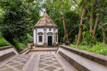 One of the chapels spread at the path of pilgrimage church Bom Jesus do Monte in Braga