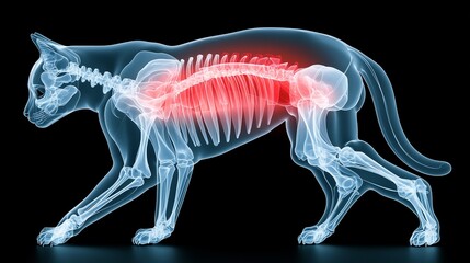 3d rendered illustration of a cat, generated ai