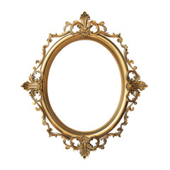Ornate Vintage Oval Frame with Intricate Gold Details.
