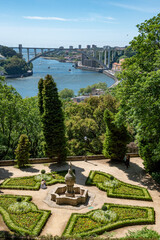 Scenic viewpoint of Ponte da Arrabida in Porto