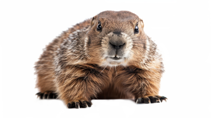 Close Up Portrait of a Groundhog with Curious Eyes
