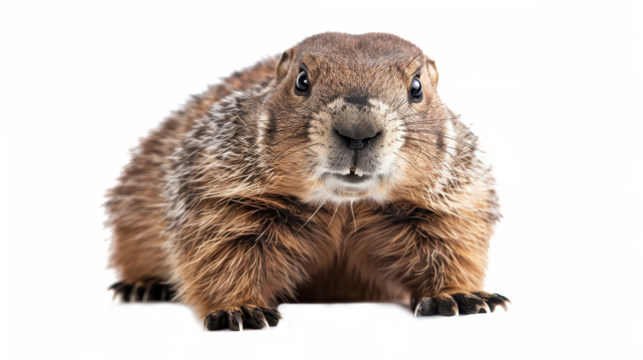 Close Up Portrait of a Groundhog with Curious Eyes
