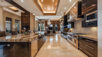 Beautiful Luxury Kitchen: Elegant Design, High-End Appliances, and Premium Materials for a Stylish and Functional Culinary Space