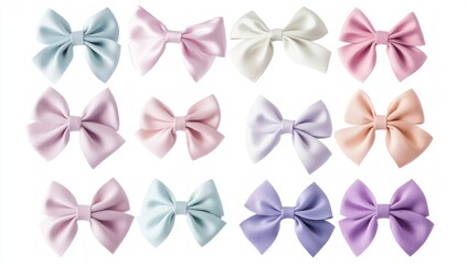 Pastel Bows for Hair Accessories