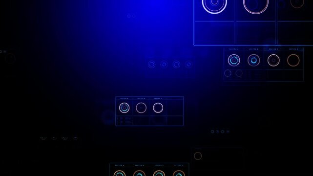 Blue Digital Technology Background Loop