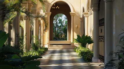 Fototapeta premium Exquisite Luxury Villa Resort with Sweeping Landscapes