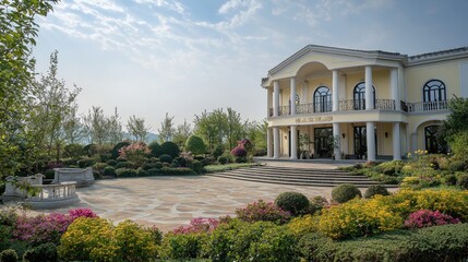 Obraz premium Exquisite Luxury Villa Resort with Sweeping Landscapes