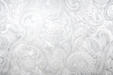 Obraz premium White marble background with a white paisley reflected