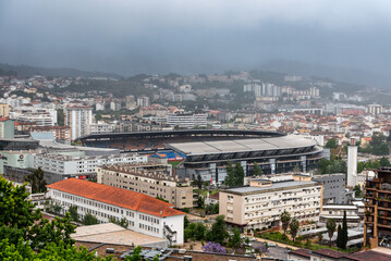 Naklejka premium Aerial view of the Coimbra City Stadium