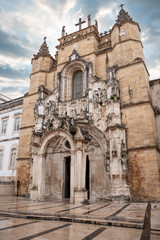 Portal of the church and monastery Santa Cruz in Coimbra