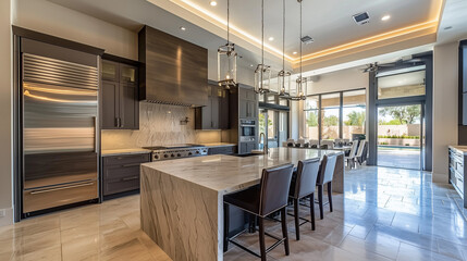Beautiful Luxury Kitchen: Elegant Design, High-End Appliances, and Premium Materials for a Stylish and Functional Culinary Space