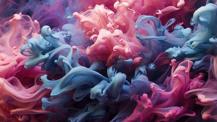 Abstract background of blue and purple and pink smoke