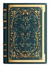 Vintage Book Cover with Ornate Design.