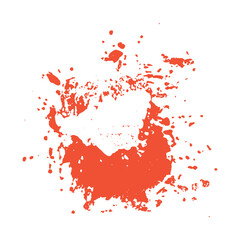 Colorful paint stain, isolated on white, vector 