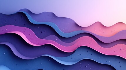 Abstract Wavy Pattern with Pink, Blue, and Purple Colors