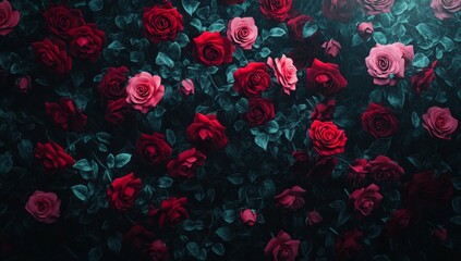 Dark and Romantic Rose Garden