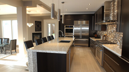 Beautiful Luxury Kitchen: Elegant Design, High-End Appliances, and Premium Materials for a Stylish and Functional Culinary Space