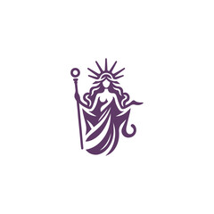 Mystic magical lady logo