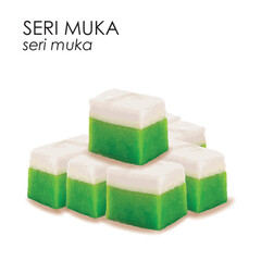 Tradisional Malay Food Kuih Seri Muka