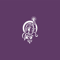 Mystic magical lady logo