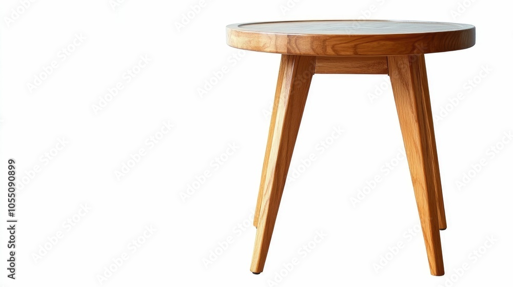 Poster scandinavian inspired wooden side table with a light natural finish and clean minimalist design feat