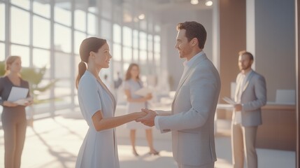 The Business Handshake Moment
