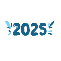 2025 new year on the word