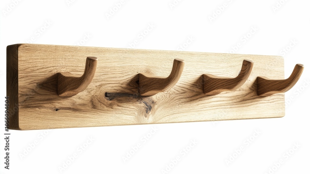 Poster a minimalist wooden coat rack featuring clean lines and a modern functional design it provides a sim