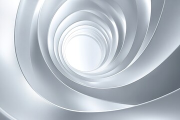 Obraz premium Abstract swirling tunnel with white light at the end.