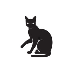 High-Quality Black Cat Silhouette Vector Illustration for Branding