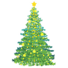 シンプルに飾られたクリスマスツリー
