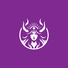 Fototapeta premium Mystic magical lady logo