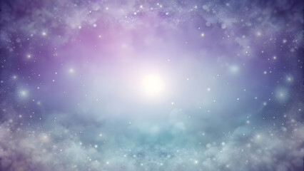 Fototapeta premium Misty Purple to Icy Gray Gradient with Halo Effect. Perfect for: Winter, New Year