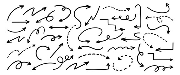 black arrow element vector set