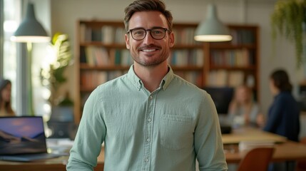 Fototapeta premium The Confident Man in Office