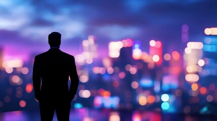 The Businessman in Urban Night