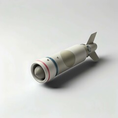 Fototapeta premium A missile with a warhead isolate
