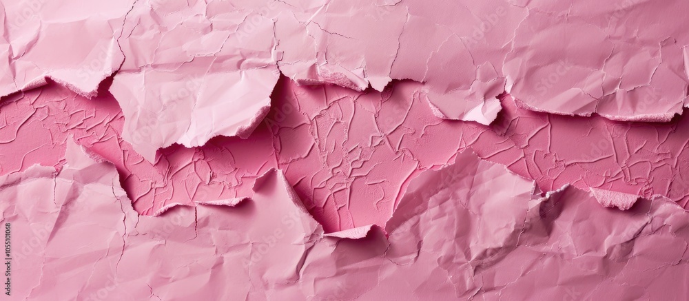 Aufkleber pink torn paper with a textured background displaying a message about a business model symbolizes a 
