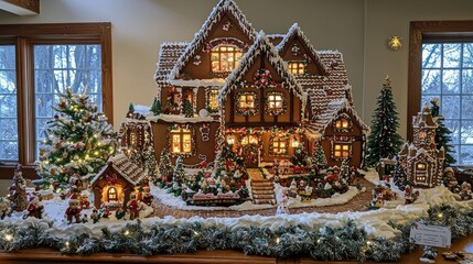 Fototapeta premium Charming Gingerbread House with a Festive Vibe