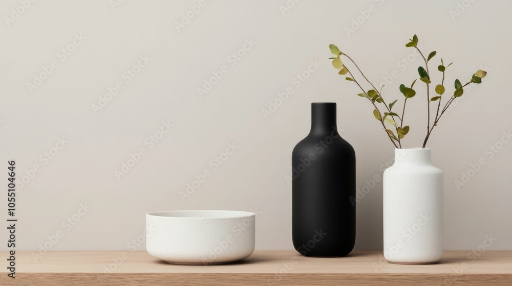 Poster sleek and modern online store homepage design featuring clean product listings neutral color palette