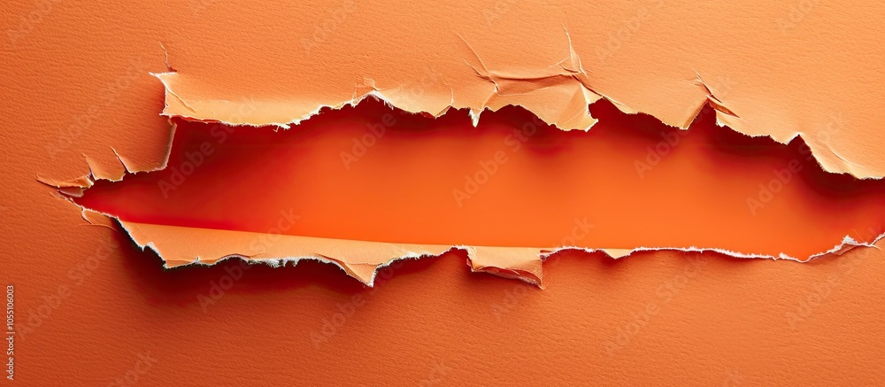 Poster a torn paper with a message on an orange backdrop depicts an organic traffic symbol includes room fo