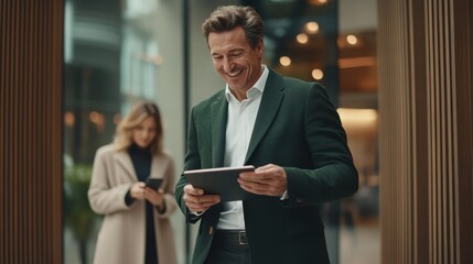 The Businessman with Tablet