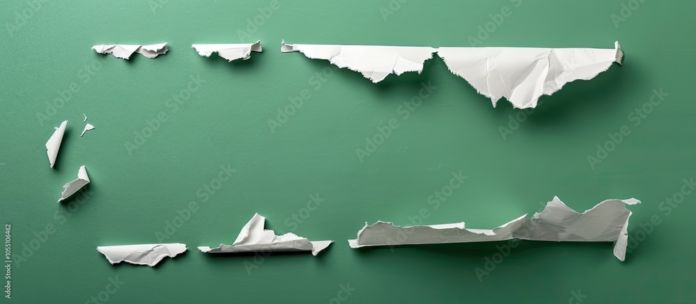 Aufkleber a torn paper with a brand reputation message set against a green background serves as a symbolic ima