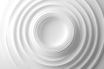 Abstract white concentric circles background.