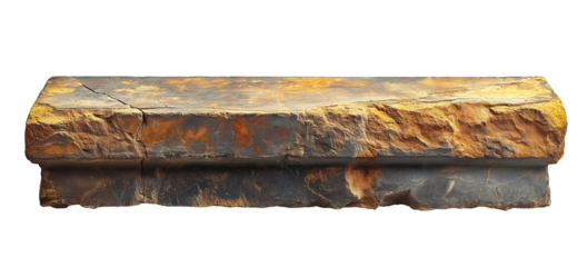 old weathered granite  stone platform sign board ancient blank concrete brick cut out